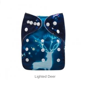AlvaBaby Lighted Deer, pocketblöja med självlysande ren mot blå bagrund